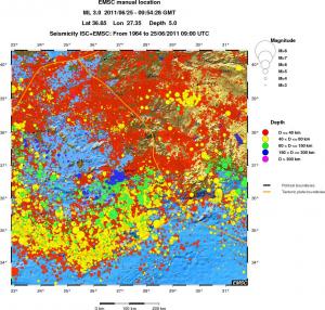 regional historical seismicity