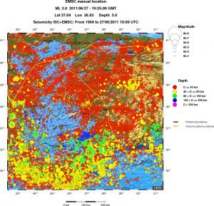 regional historical seismicity