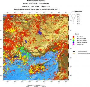 regional historical seismicity