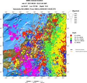 regional historical seismicity