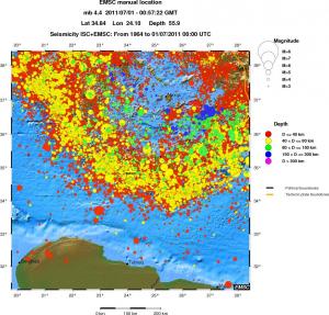 regional historical seismicity