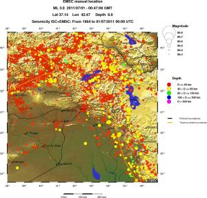regional historical seismicity