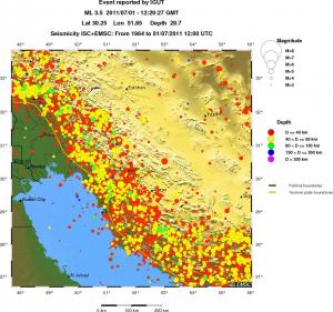 regional historical seismicity
