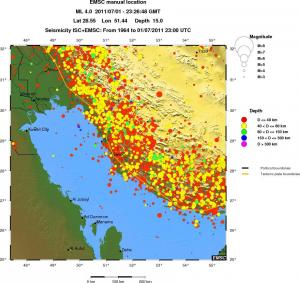 regional historical seismicity