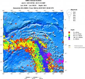 regional historical seismicity