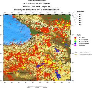 regional historical seismicity