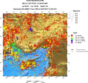 regional historical seismicity