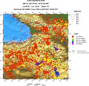 regional historical seismicity