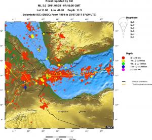 regional historical seismicity