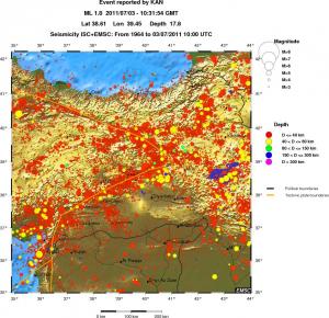 regional historical seismicity