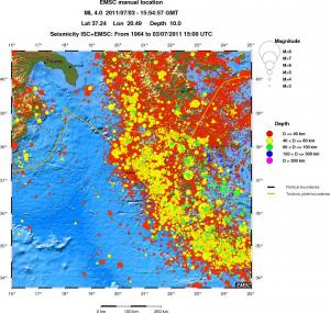 regional historical seismicity