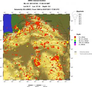 regional historical seismicity