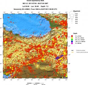regional historical seismicity