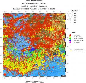 regional historical seismicity
