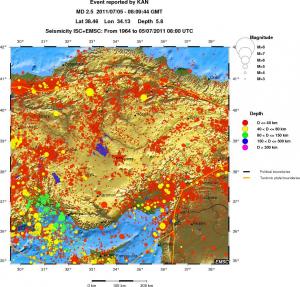 regional historical seismicity