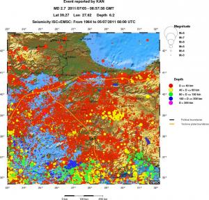 regional historical seismicity