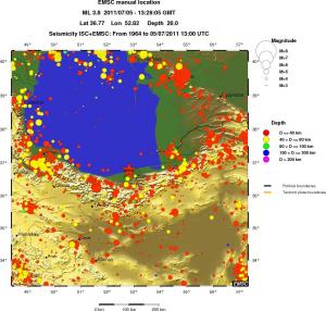 regional historical seismicity