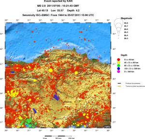 regional historical seismicity