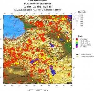 regional historical seismicity