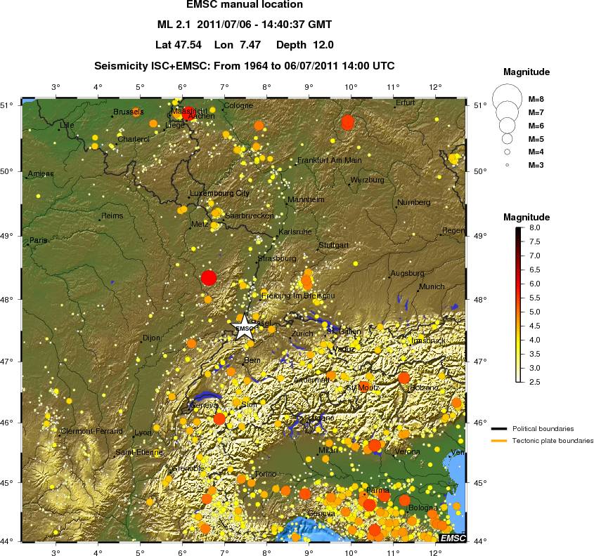 regional magnitude historical seismicity