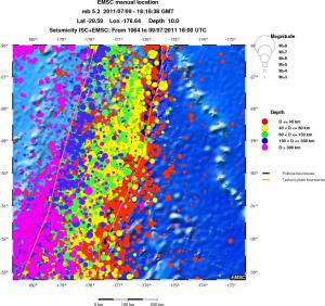regional historical seismicity