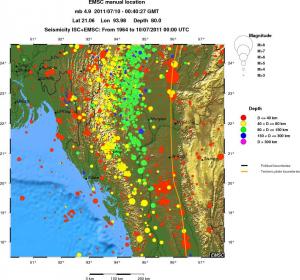 regional historical seismicity