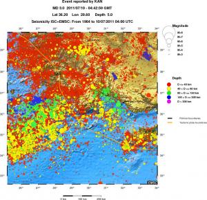 regional historical seismicity