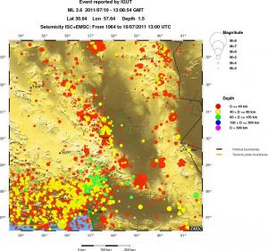 regional historical seismicity