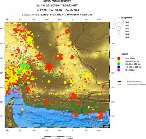 regional historical seismicity