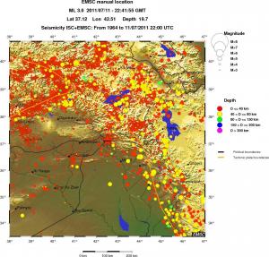 regional historical seismicity