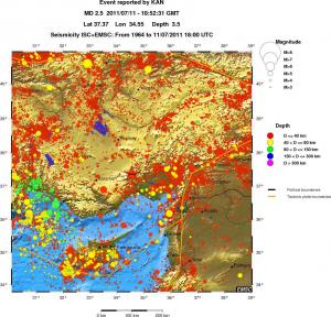 regional historical seismicity