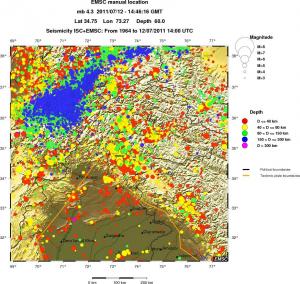 regional historical seismicity