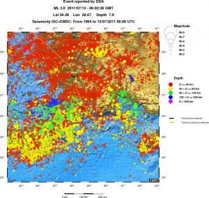 regional historical seismicity