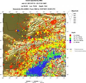 regional historical seismicity