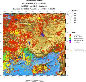 regional historical seismicity