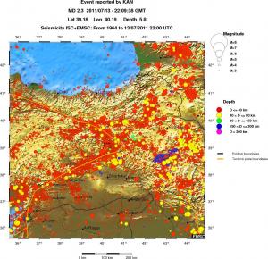 regional historical seismicity
