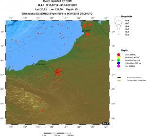 regional historical seismicity