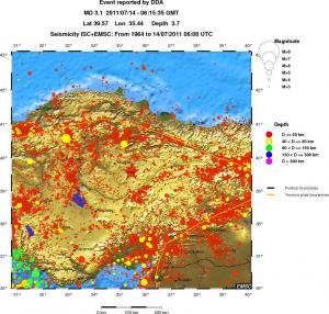 regional historical seismicity