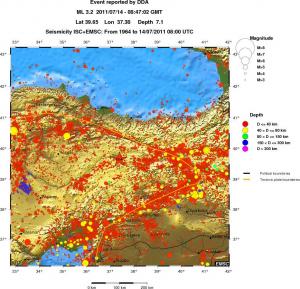 regional historical seismicity