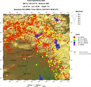 regional historical seismicity