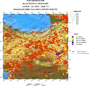 regional historical seismicity