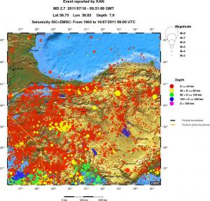 regional historical seismicity