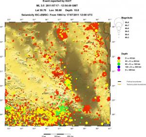 regional historical seismicity