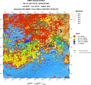 regional historical seismicity