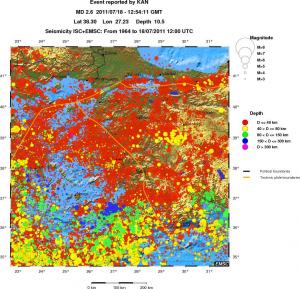 regional historical seismicity