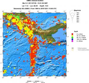 regional historical seismicity