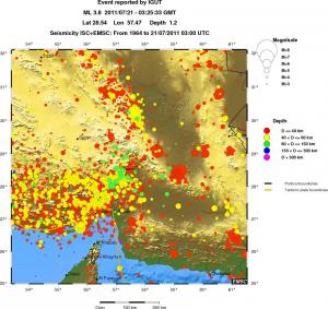 regional historical seismicity
