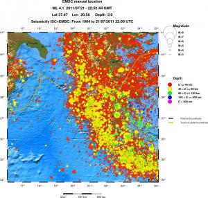 regional historical seismicity