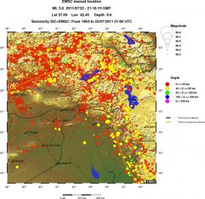 regional historical seismicity