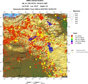 regional historical seismicity